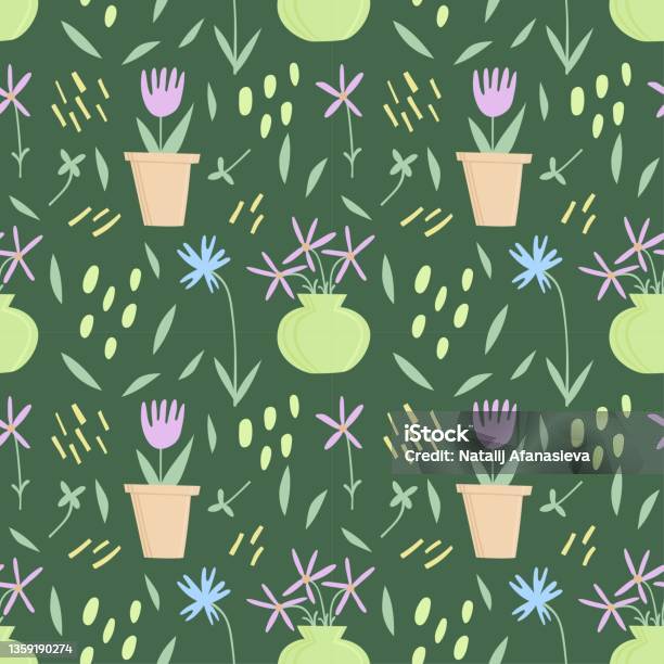 Spring Seamless Pattern Stock Illustration - Download Image Now ...