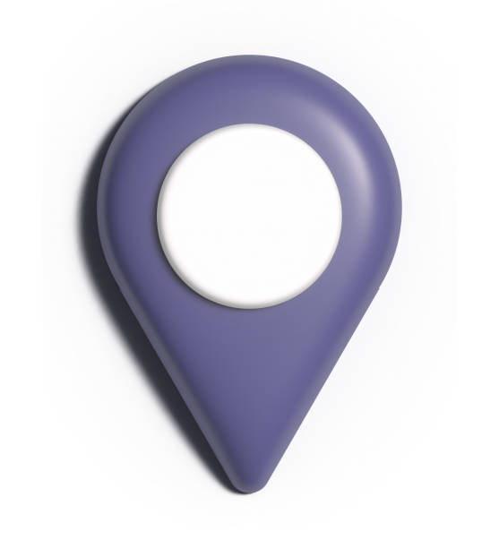 istock Realistic 3D geolocation icon on the navigator or map. 3D logo or location sign 1359194575