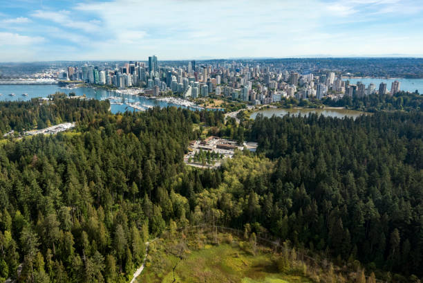 istock Aerial view of Vancouver with Stanley Park 1359199343