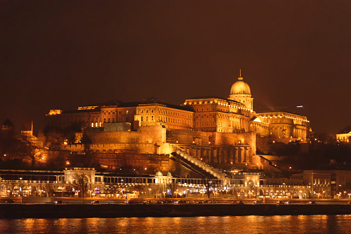 Buda Castle is the historical castle and palace complex of the Hungarian kings in Budapest. It was first completed in 1265, but the massive Baroque palace today occupying most of the site was built between 1749 and 1769.