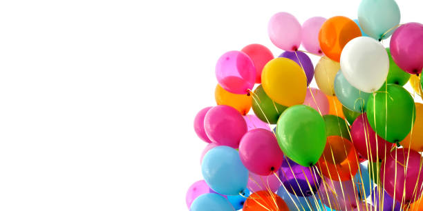 istock bunch of multicolored balloons, isolated on white 1359205760