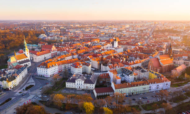 istock Kalisz cityscape at sundown, Poland 1359206686