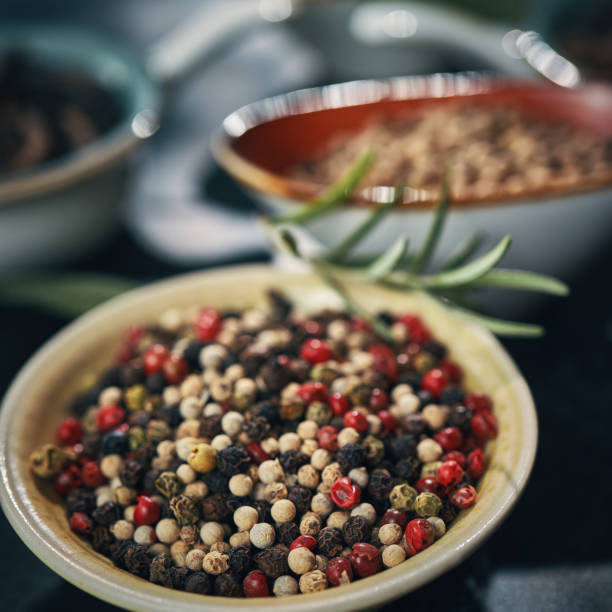 Spice Mix with Green, Red, Black, White and Mixed Peppercorns