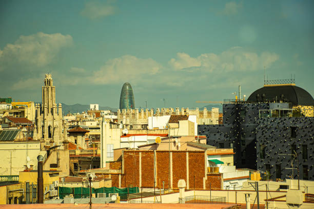 Barcelona Terrace stock photo