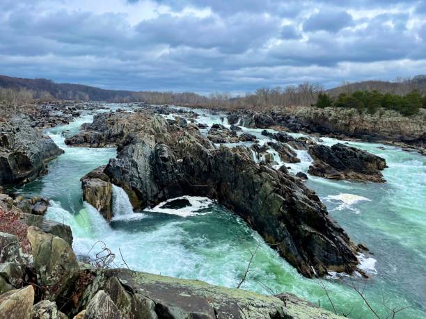 istock Great falls National Park in Winter - Waterfall 1359214894