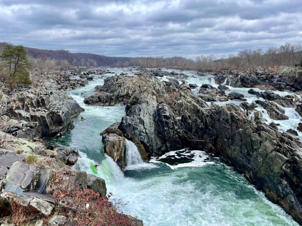 istock Kayakers - Great falls National Park Waterfall 1359216143