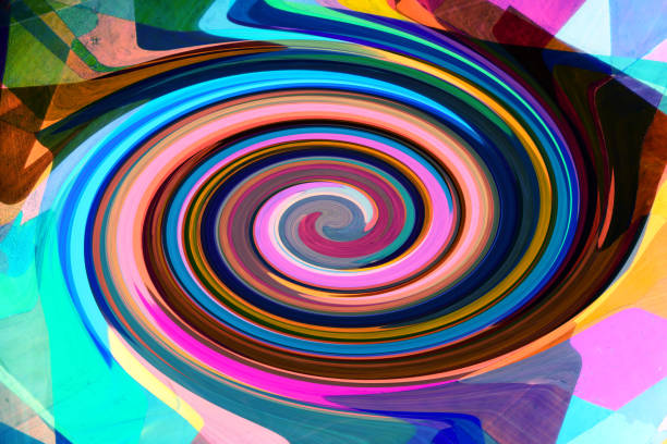 istock Colorful spiral pattern fills in a whole screen. 1359218873