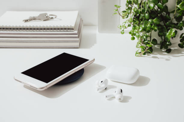 Smartphone Charging on a Wireless Charger at Home