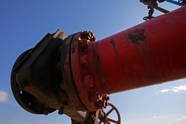 istock Oil pipes and valves 1359239070