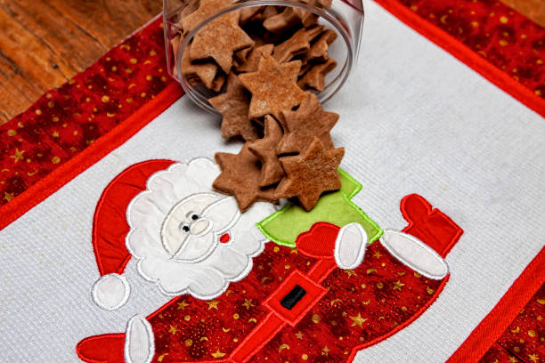 istock Star-shaped cookies on the Christmas themed sideboard on the table. 1359241868