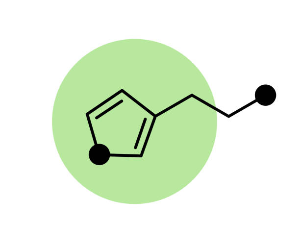 히스타민 포뮬러 아이콘 - amino acid molecule chemical histamine stock illustrations