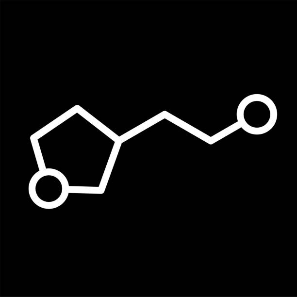 히스타민 포뮬러 아이콘 - amino acid molecule chemical histamine stock illustrations