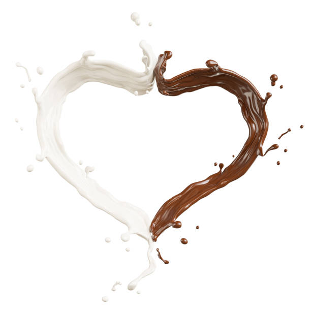 istock chocolate milk splash in heart shape on transparent background.clipping path 1359248296