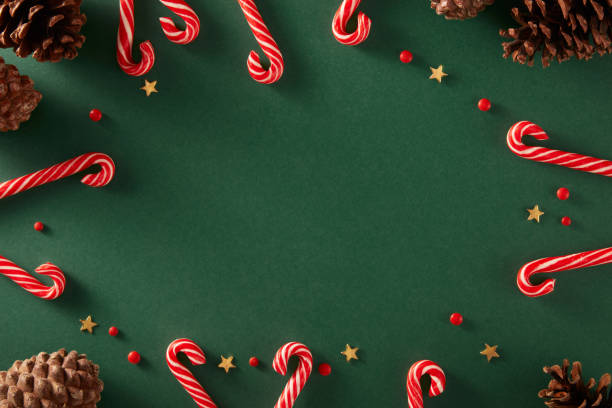 istock Vintage Christmas Background Over Green 1359249327