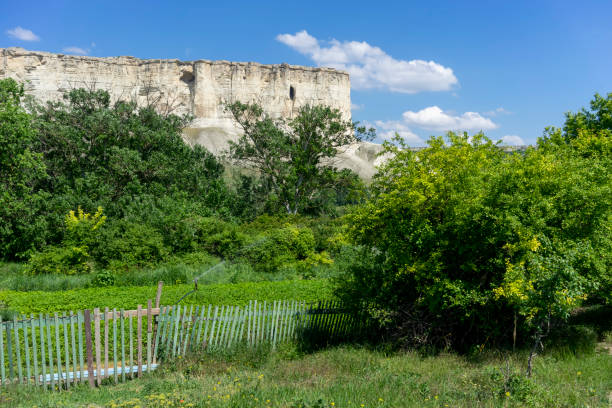 Natural landscape with mountain view against the sky.