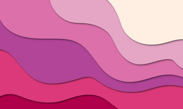 ilustrações de stock, clip art, desenhos animados e ícones de colorful papercut background concept design - freak wave