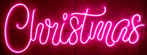 istock Christmas Pink Glow Neon Sign 1359259825