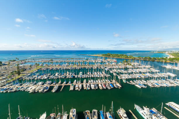 istock Waikiki beach and yachts 1359261731