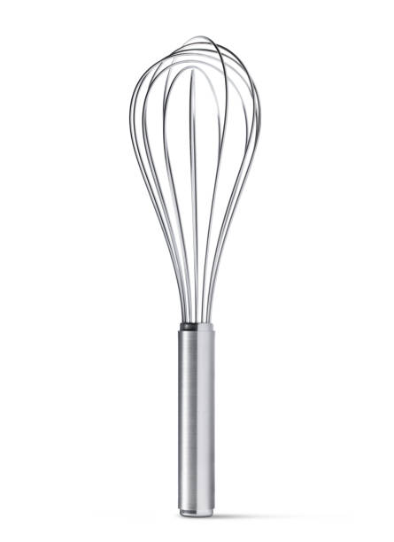 Stainless steel whisk stock photo