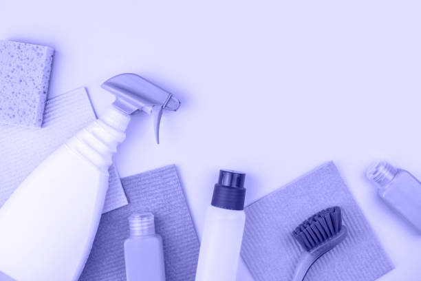 istock House cleaning products are on very peri background. 1359276061