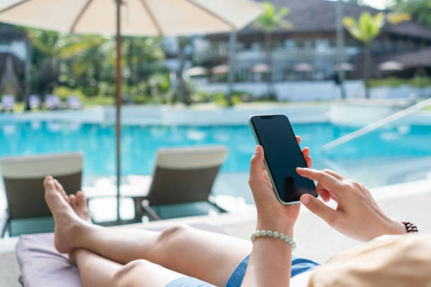 istock Woman hand using smartphone to do work business, social network, communication. 1359280317