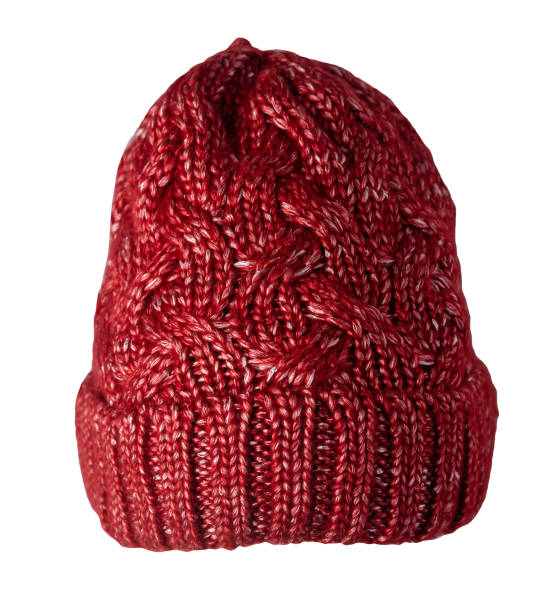 istock women's hat knitted isolated on white background. warm winter accessory 1359284045