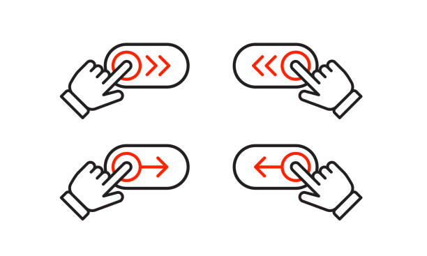сlick icon - exit button stock illustrations
