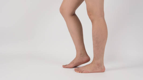 istock Asian Male barefoot is isolated on white background. 1359287230