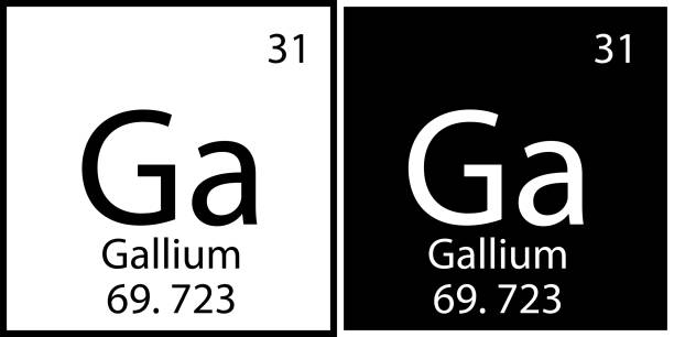 Gallium chemical element. Modern design. Mendeleev table. Education background. Vector illustration. Stock image. Gallium chemical element. Modern design. Mendeleev table. Education background. Vector illustration. Stock image. EPS 10. gallium illustrations stock illustrations