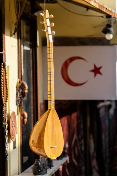 Musical instrument hanging in front of shop