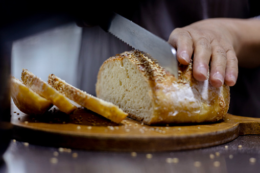 artisan bread: crusty sesame boule