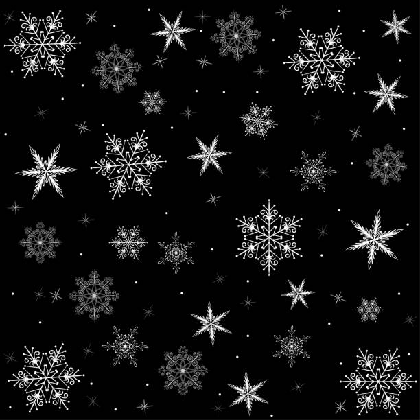 istock abstract drawing of a snowflake on a blue background, an empty template for a social network post, a mock-up of a Christmas greeting card, a background image, a festive New Years illustration 1359300626