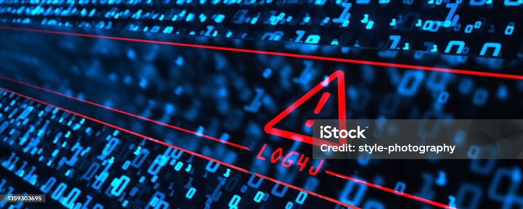 Security Vulnerability Log4J Security vulnerability Log4J detected. 3d illustration. Ransomware Stock Photo