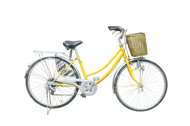 istock yellow color bicycle isolated include clipping path on white background 1359305510