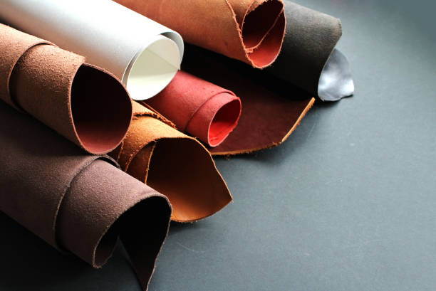 istock Pieces of leather are on the table 1359306544