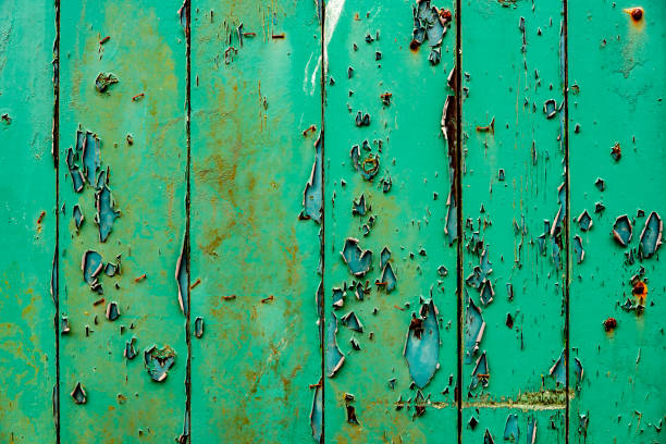 Weathered green door near the Cornish coast for use as a background.