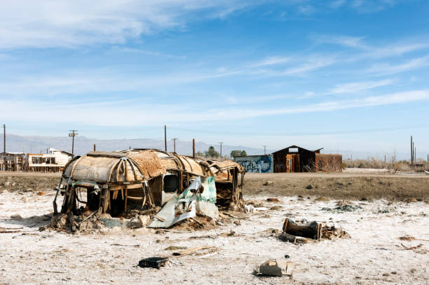 istock Rusting Bus, Salton Sea, California. 1359308487