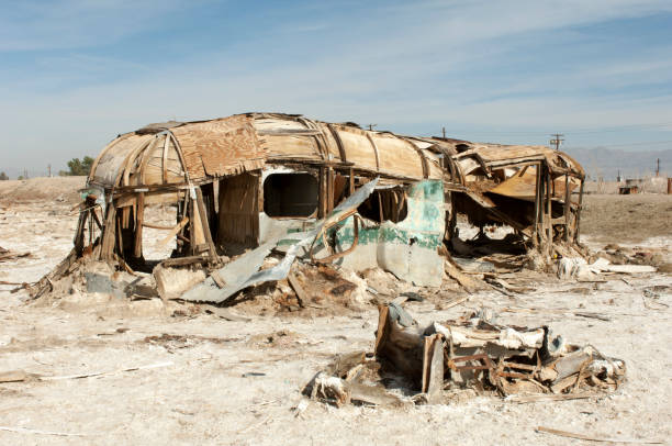 istock Rusting Bus, Salton Sea, California. 1359308492