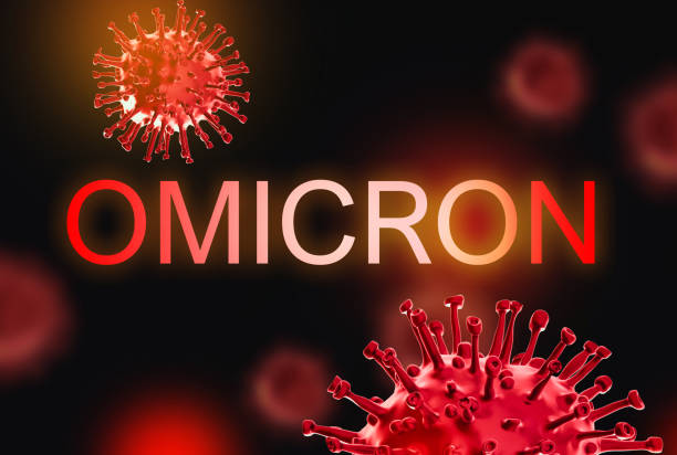 istock New coronavirus variant omicron B.1.1.529. Microscopic view of infectious virus cells. 3D rendering, 3D illustration. Covid-19, pandemic. 1359309716