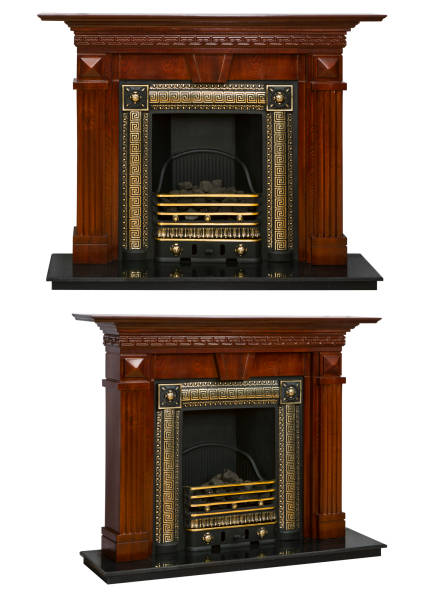 istock Burning gas modern fireplace , modern fireplace 1359311984
