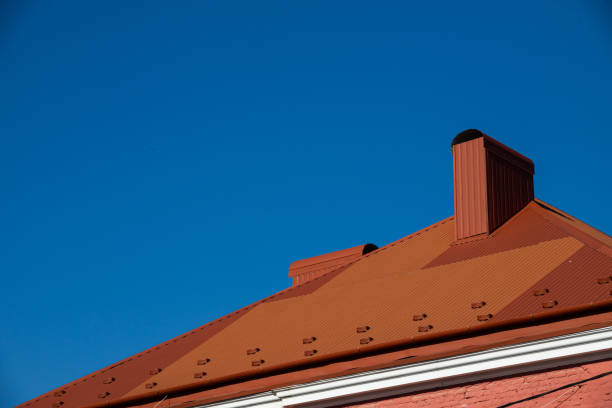 istock Roof metal sheets. Modern types of roofing materials 1359313791