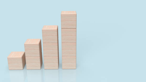 istock The wood cube chart on blue background for business concept 3d rendering 1359315069
