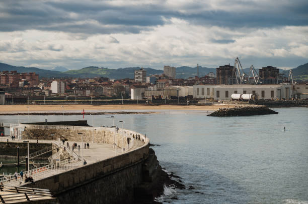 istock Poniente beach in Gijon, Spain 1359318877