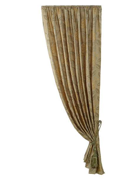 istock A beautiful curtain with a catch. Isolated white background. 1359321033