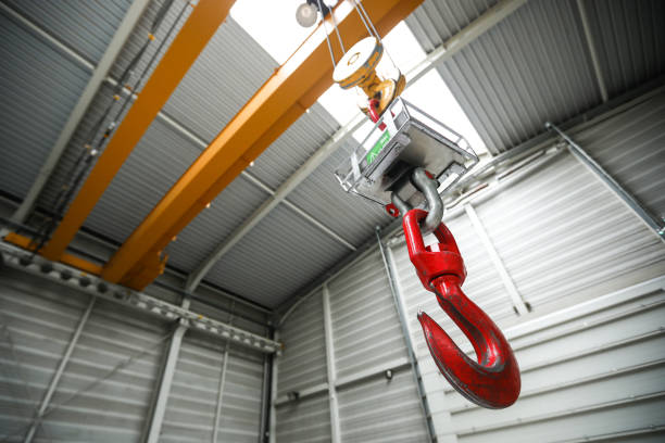 istock Cargo Crane And Red Hook In Storage Area 1359321215