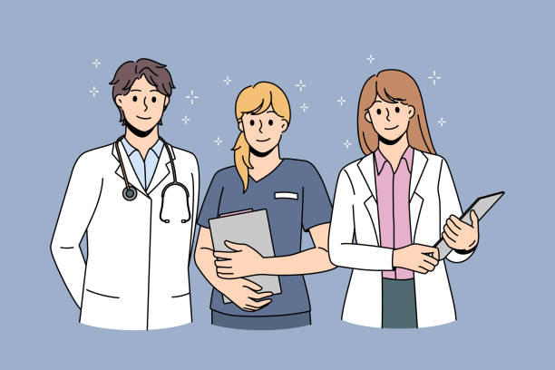 Healthcare medicine and doctors concept vector art illustration