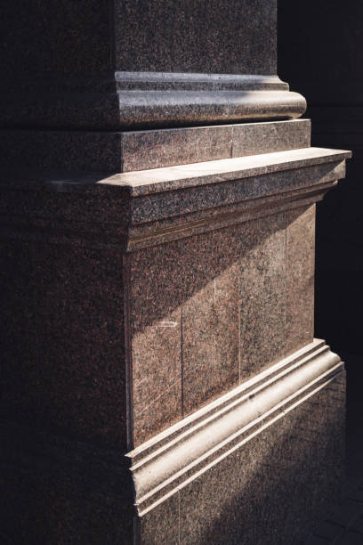 istock Detail of a granite figured column with contrasting shadows 1359327083