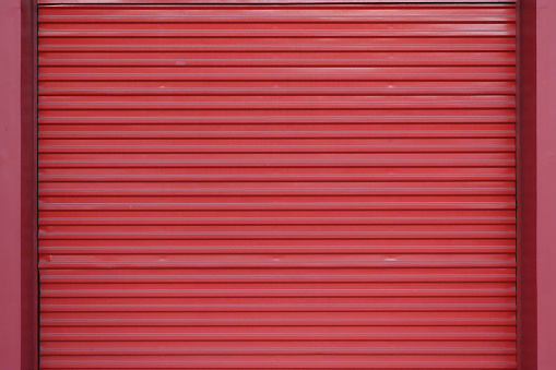 Red Roller shutter