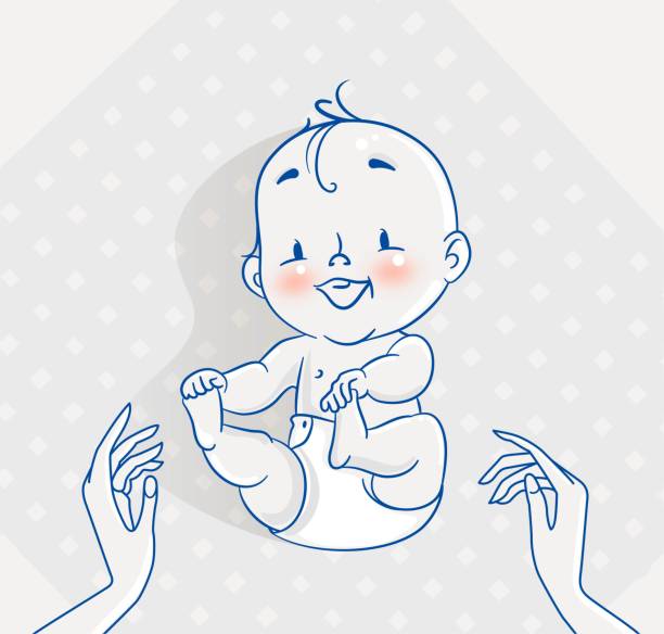 ändern der windel-vektorillustration - baby blanket illustrations stock-grafiken, -clipart, -cartoons und -symbole