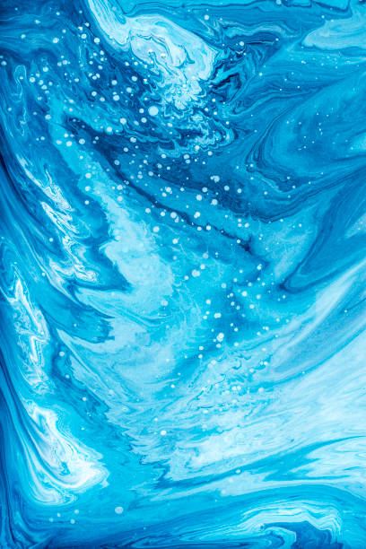 istock Free Flowing Blue and White Acrylic Paint 4 1359331602